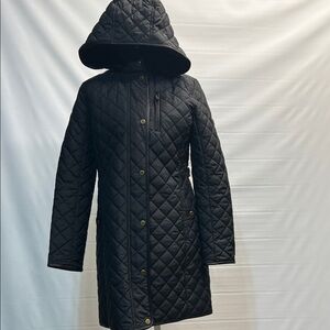 Lauren Ralph Lauren Quilted Hooded Coat – Black – PXS